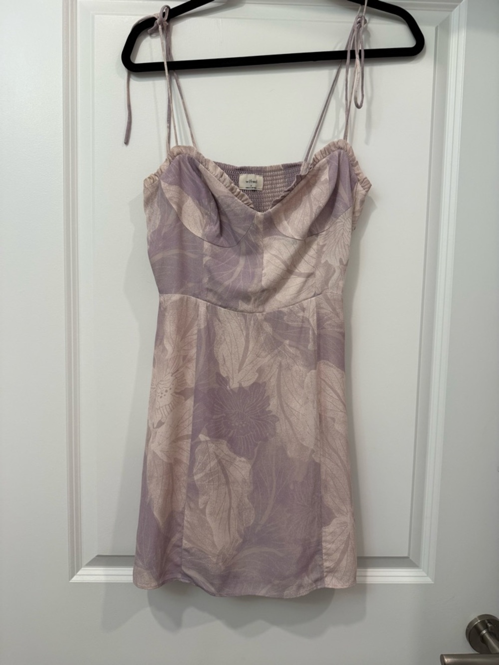 Wilfred Floral Slip Dress in Lavender and Cream size s